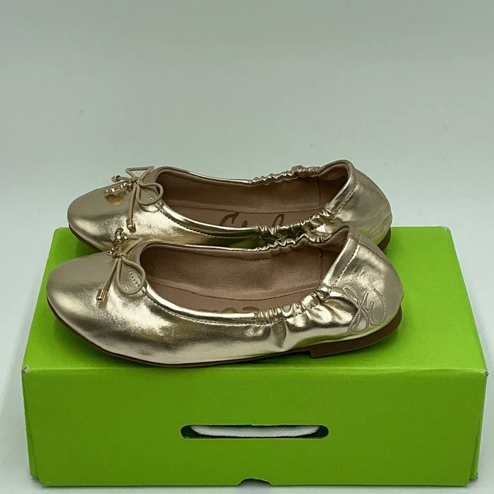 Sam Edelman Felicia S Flex Ballet Flats Girls US 13 Gold Slip On Shoes Ebay1326